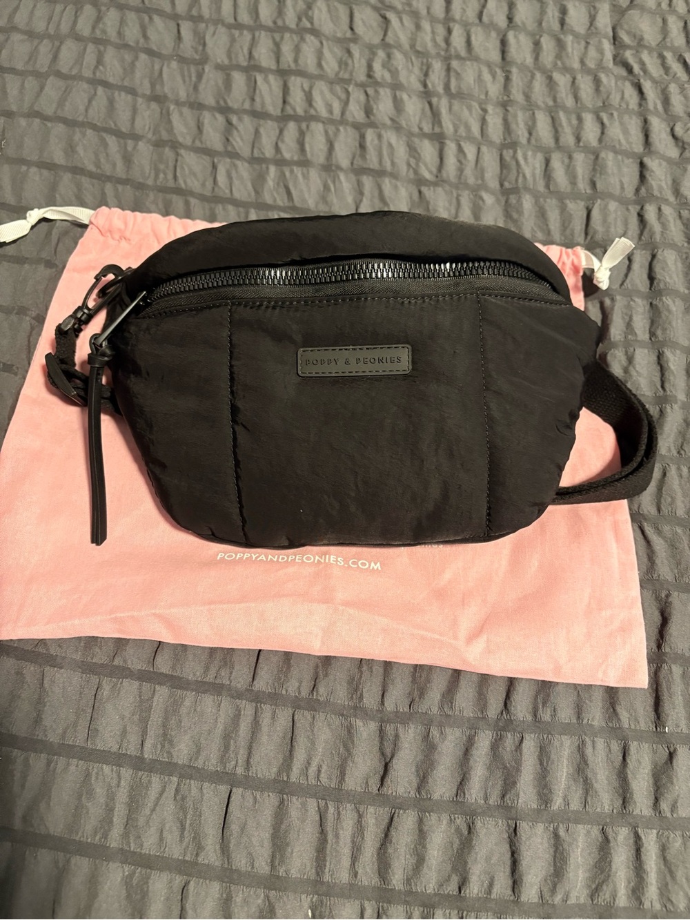 Poppy and Peonies Nylon sidekick bag